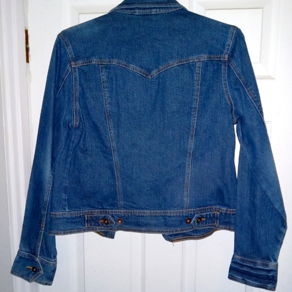 Blue Denim Jean Jacket, Size L, New with Tags - Picture 2 of 4